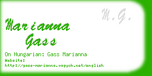 marianna gass business card
